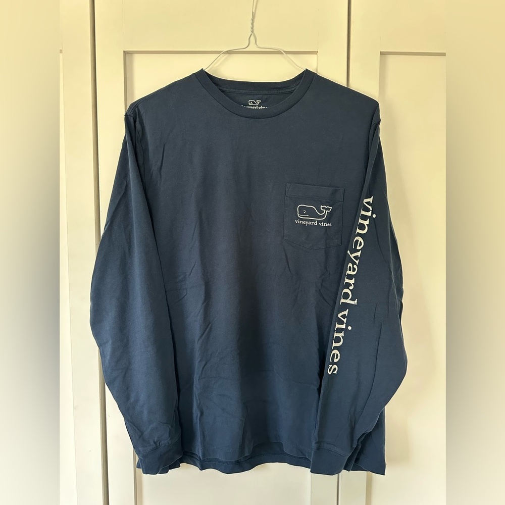 Vineyard Vines Men's Blue Long Sleeve Tee